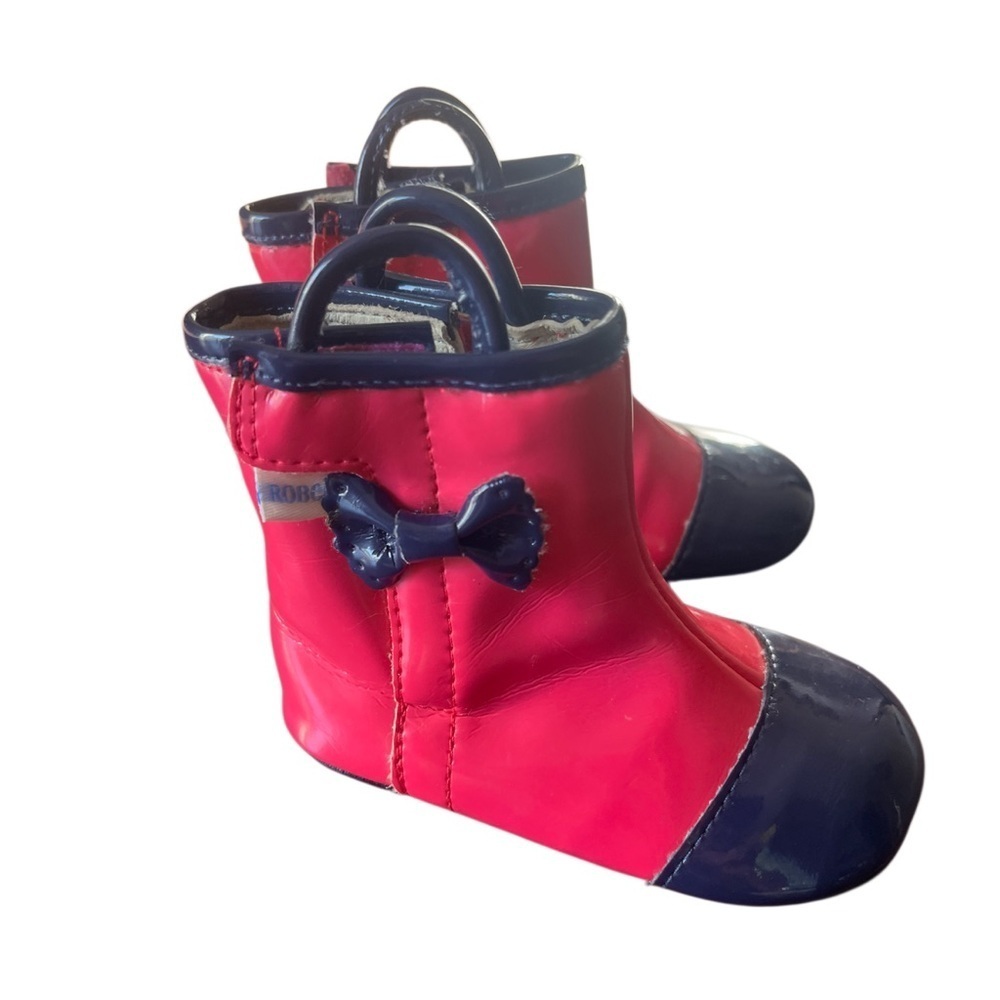 Robeez Pink and Blue Booties-infant size 3